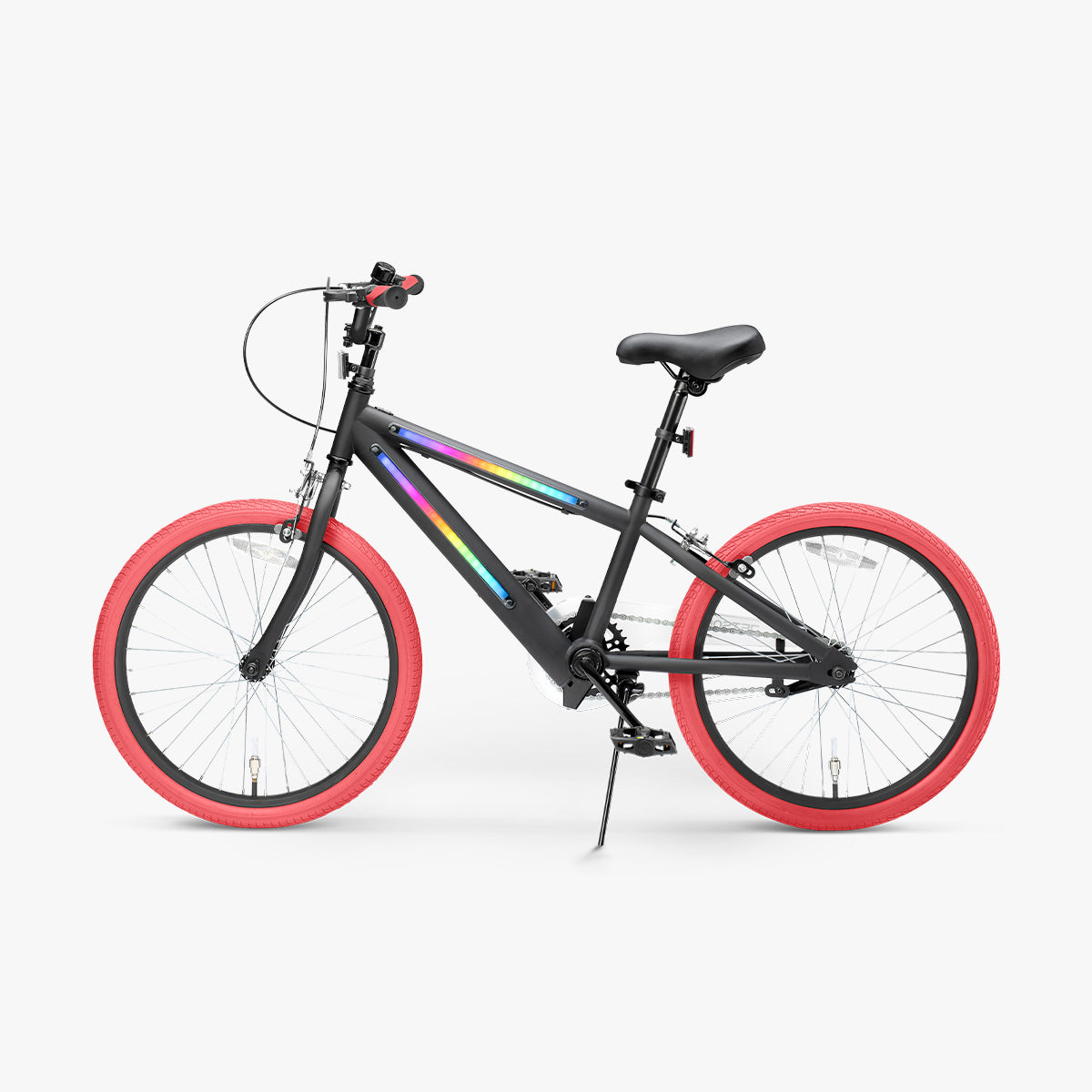 side view of JLR X bike facing to the left with the kickstand down