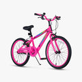 pink JLR X bike angled to the right