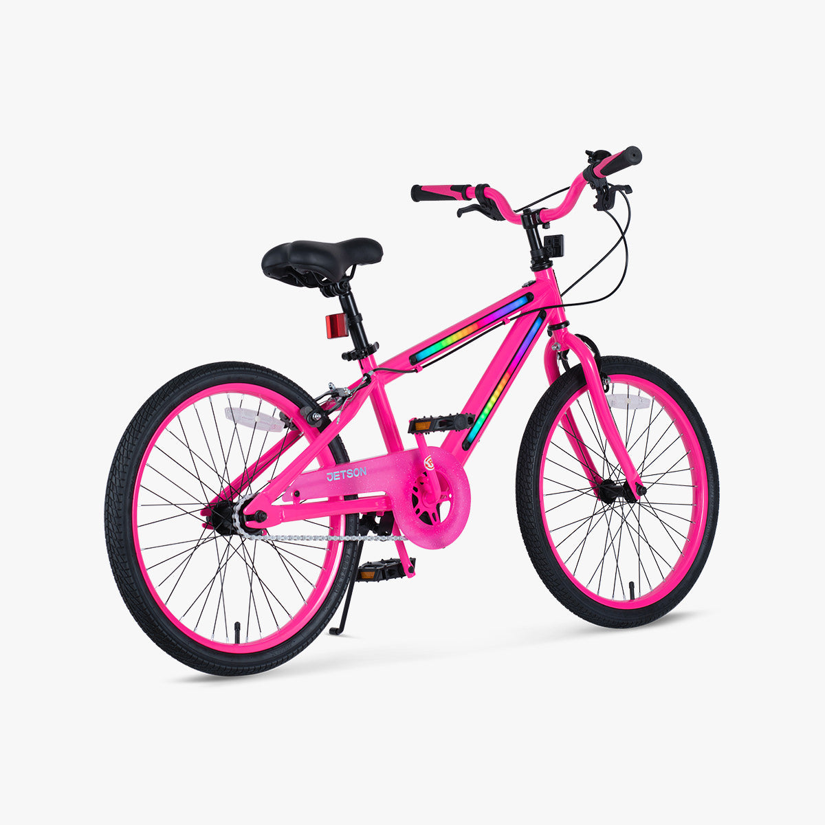 back side view of pink JLR X bike