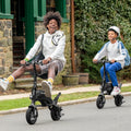 two people riding their LX10 and one of the people has his legs up