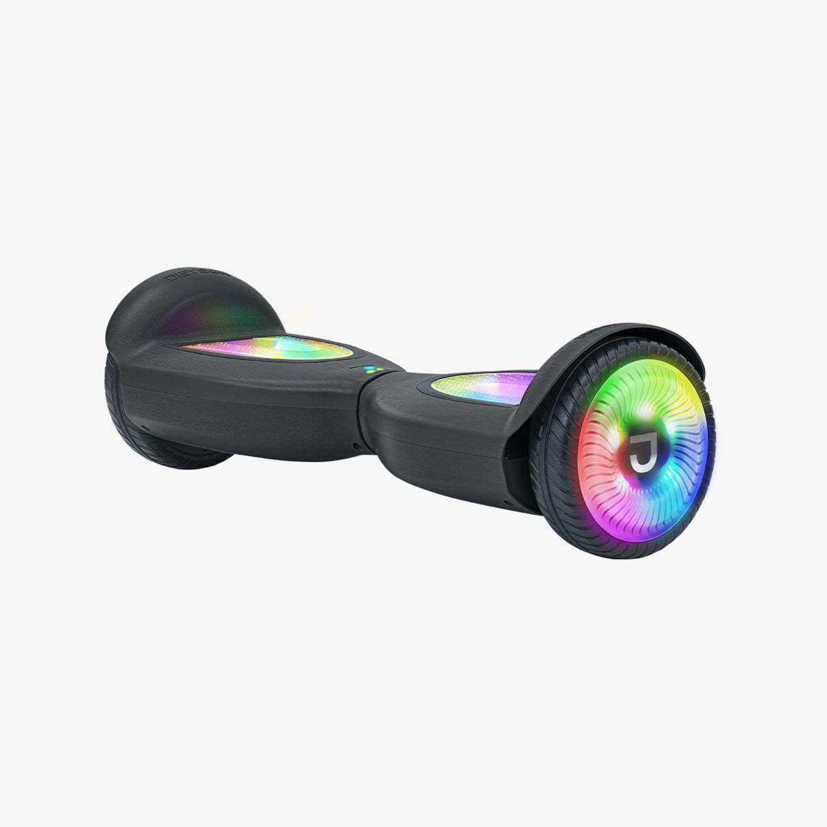 angled view of grey mojo hoverboard