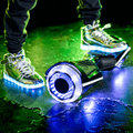 close up of kid stepping on rave hoverboard