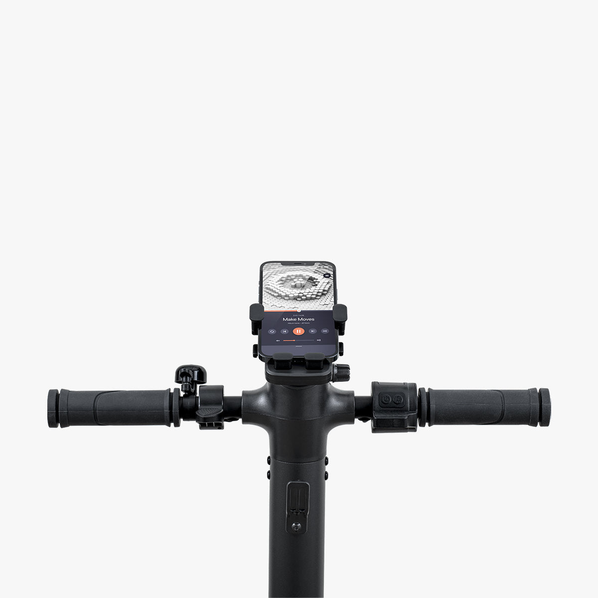 close up of headlights showcasing the phone holder