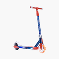 side view of the Spiderman electric scooter angled to the right 