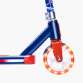 close up of the front light up wheel