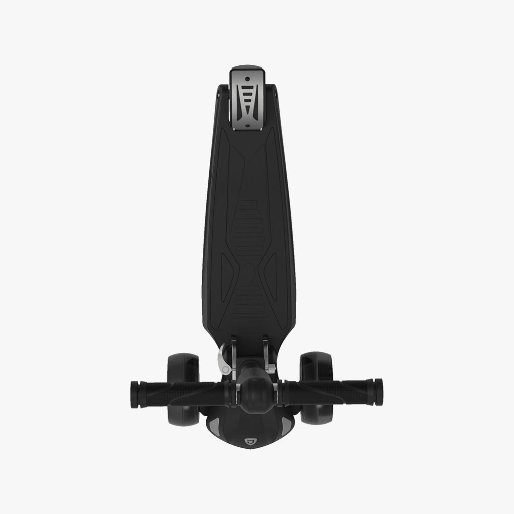 overhead view of triton kick scooter