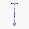 front view of the Villains electric scooter with the handlebars height extended