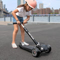 kid folding triton kick scooter handlebar down