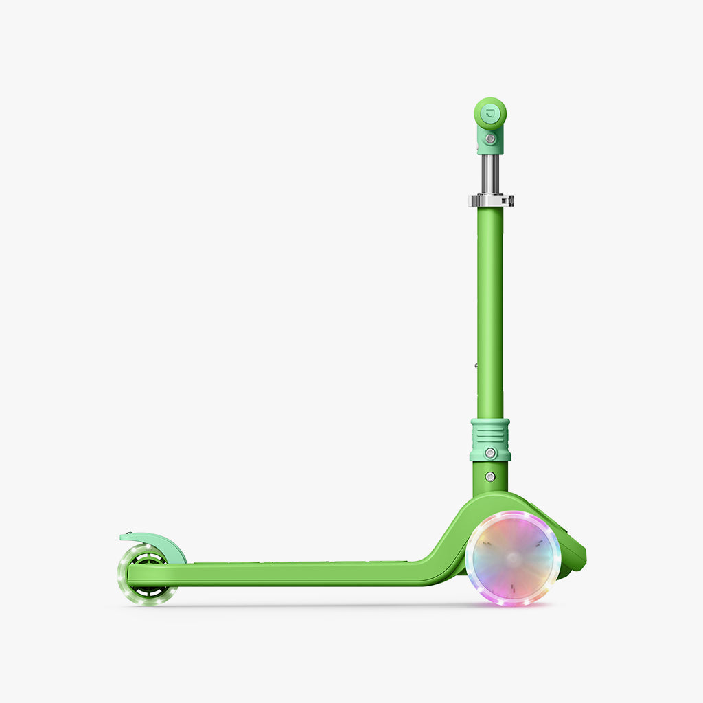 green jetson bloom kick scooter facing to the right