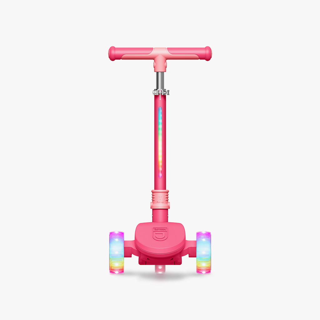 pink jetson bloom kick scooter facing forward