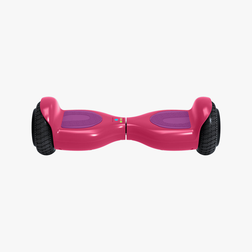 pink dash hoverboard with purple foot pads