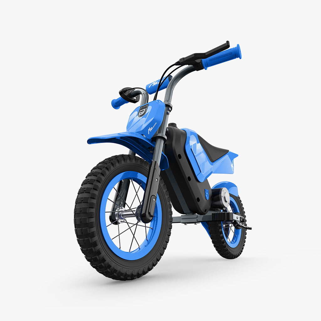 blue fort ride-on facing forward on an angle