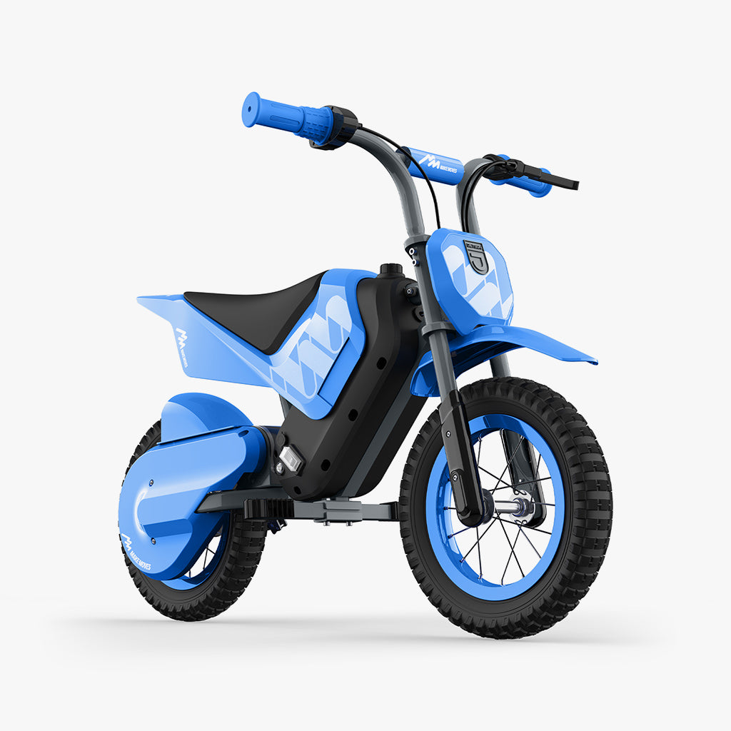 blue fort ride-on facing forward to the right on an angle