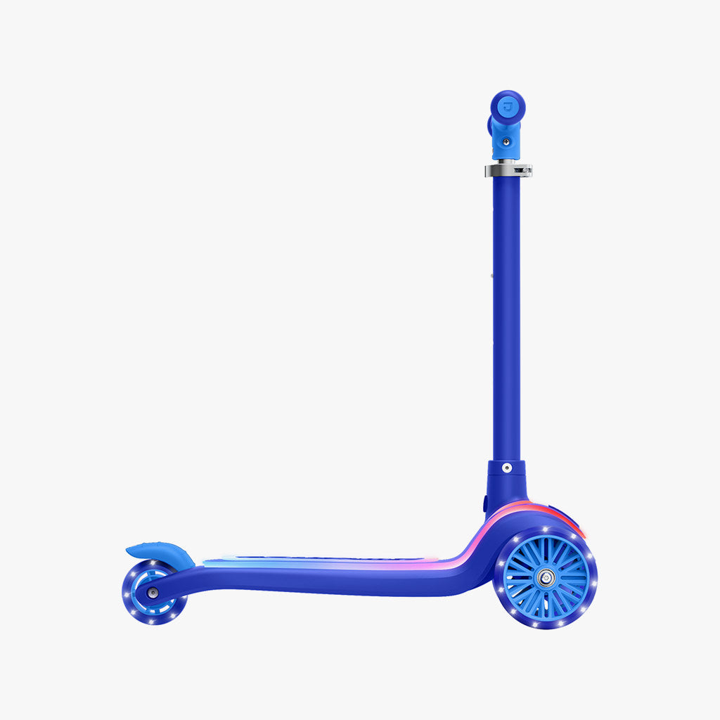 blue halos kick scooter facing to the right