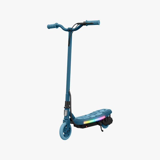 blue joust electric scooter facing on an angle