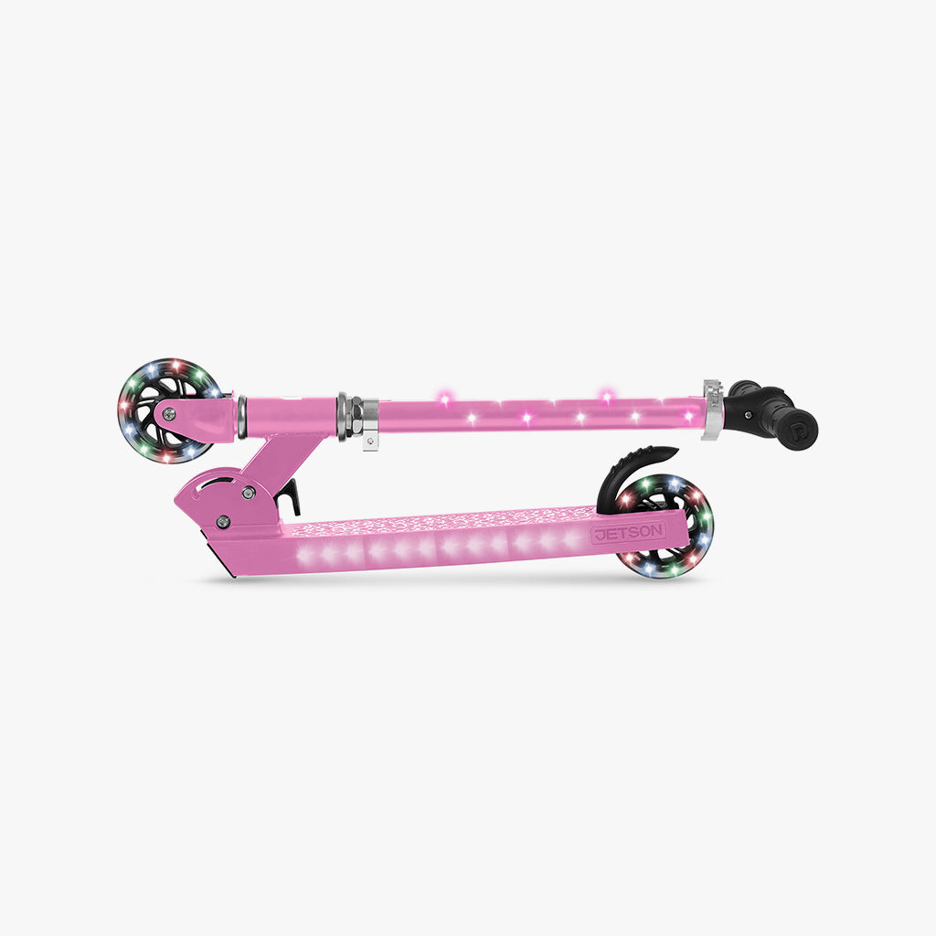 folded pink jupiter scooter