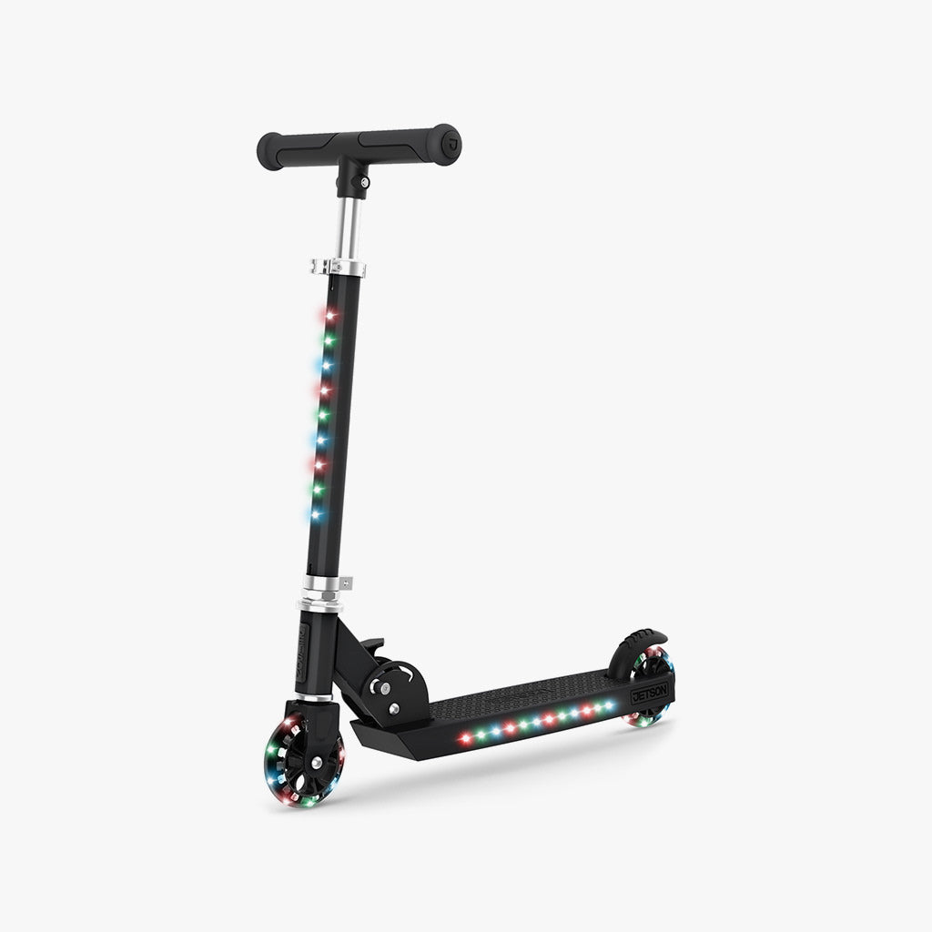 new black jupiter kick scooter side view