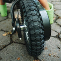 close up of tire tread on horizon dirt bike