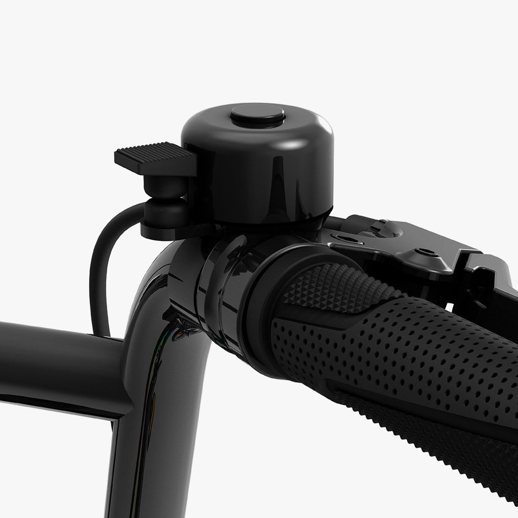 close up of bell on light rider 20 bmx style bike