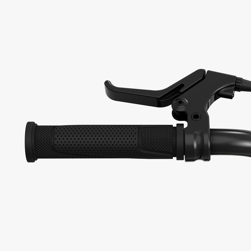 close up of handlebar and brake on light rider 20 bmx style bike