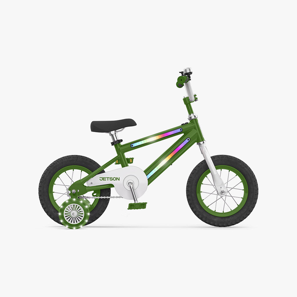 green jetson light rider bike facing to the right