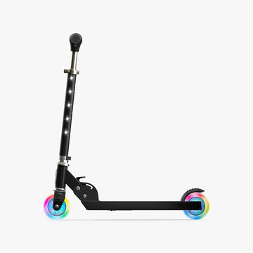 side view of black moonbeam kick scooter facing to the left