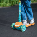 light up wheels and stem on moana kick scooter