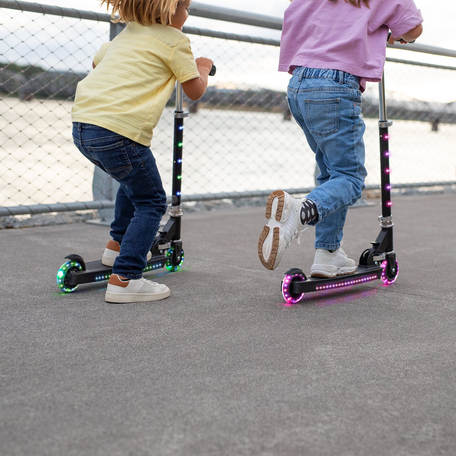 Kids light shop up scooters