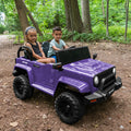two kids driving Safara Max ride on
