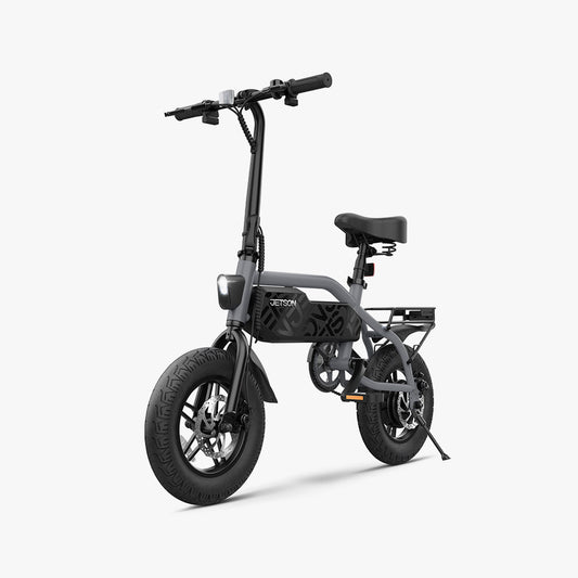 shadow e-bike on an angle with kickstand down