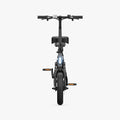 forward facing view of shadow e-bike with headlight on