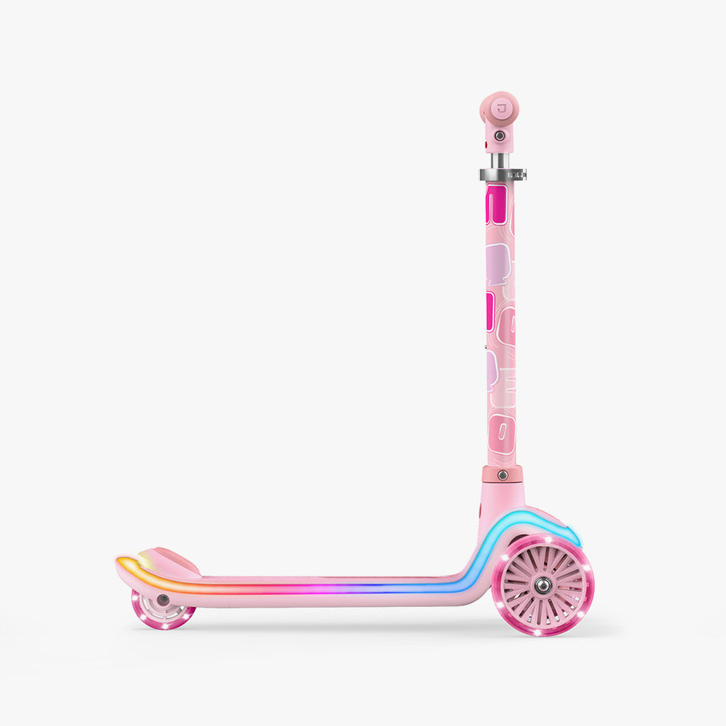 KAGEROU / Light Pink・Matte Silver rim JT Twee 3-Wheel Light-Up Kick Scooter