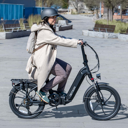 woman riding venture bike