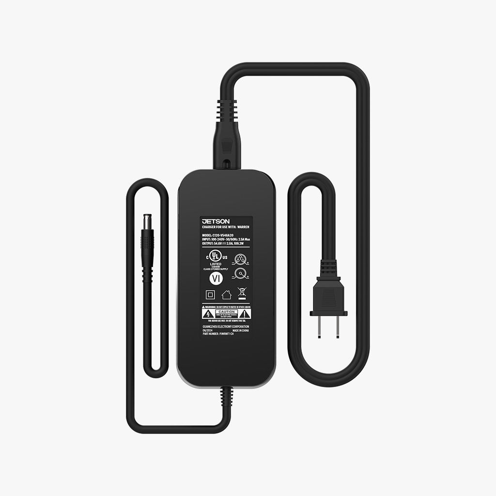 rear view of warren e-bike charger