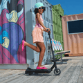 young kid riding the echo electric scooter