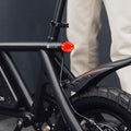 close up of the rear light on the atlas electric bike