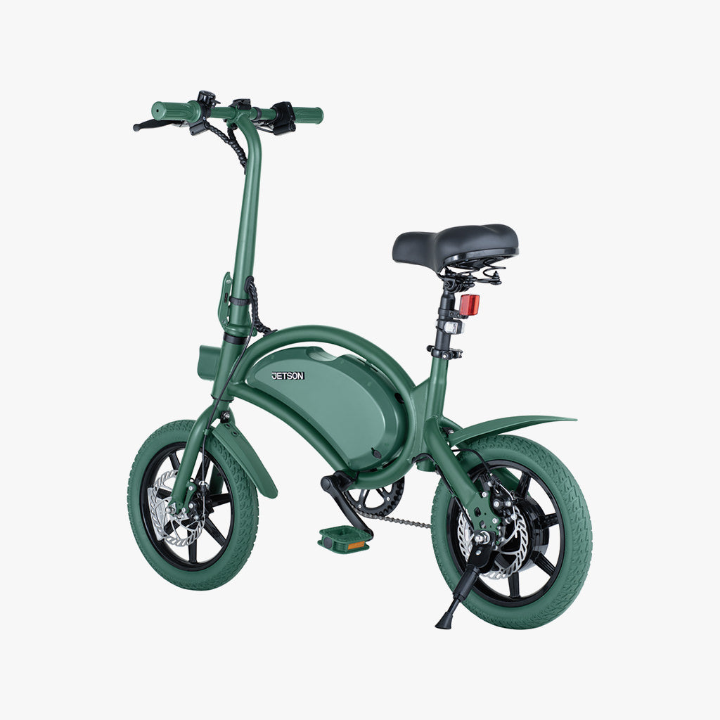 unfolded Bolt Pro facing away showing seat and kickstand