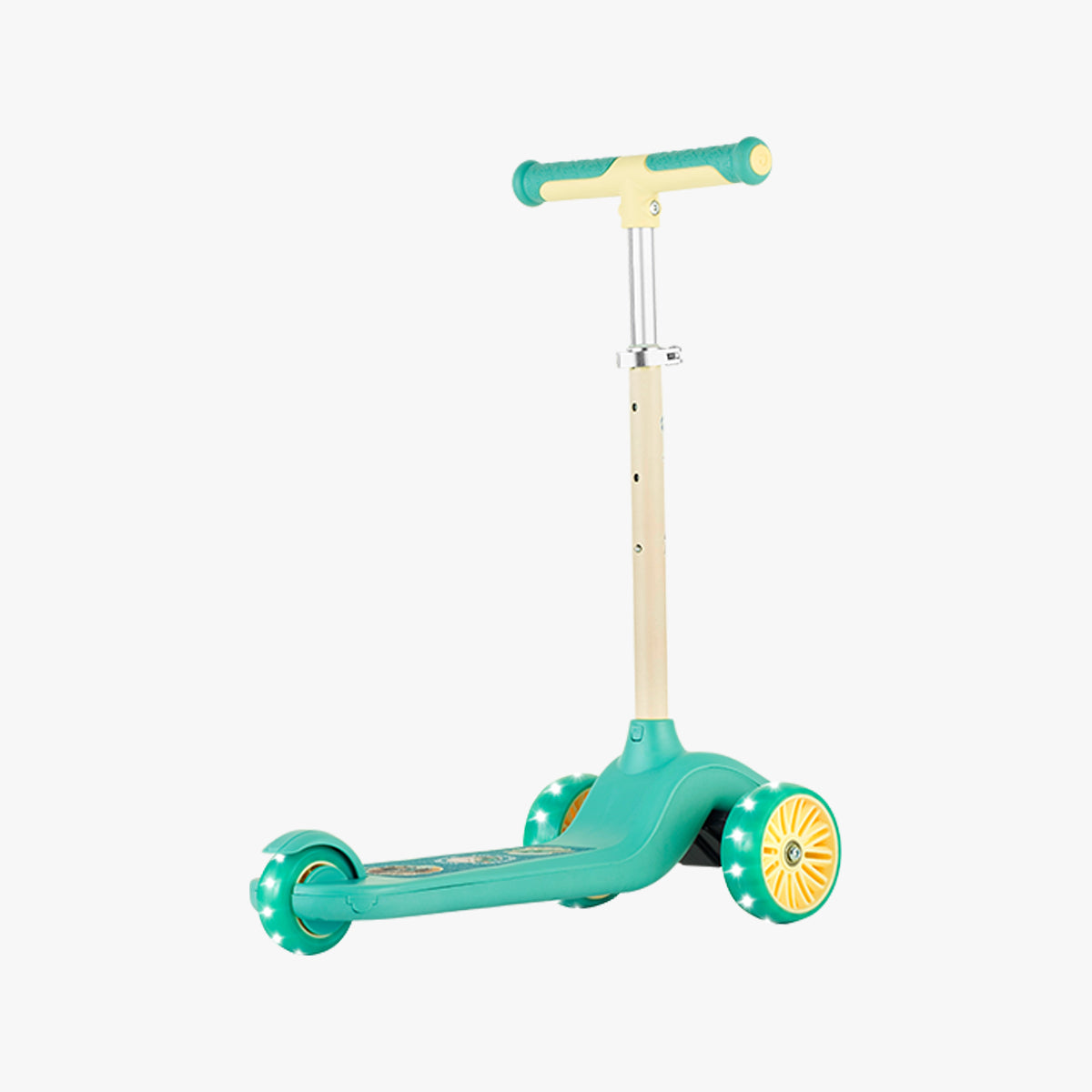 rear angled view of the grogu customizable scooter