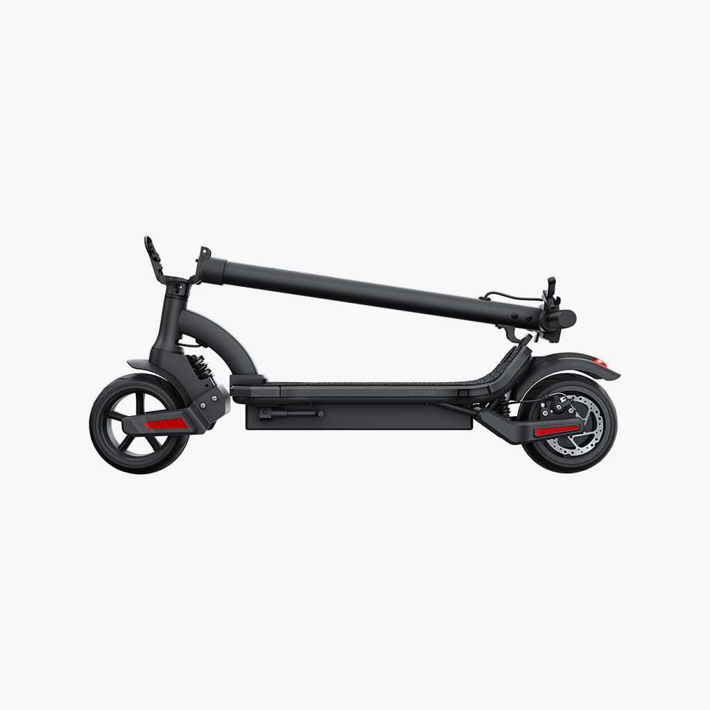 side profile view of folded Canyon e-scooter