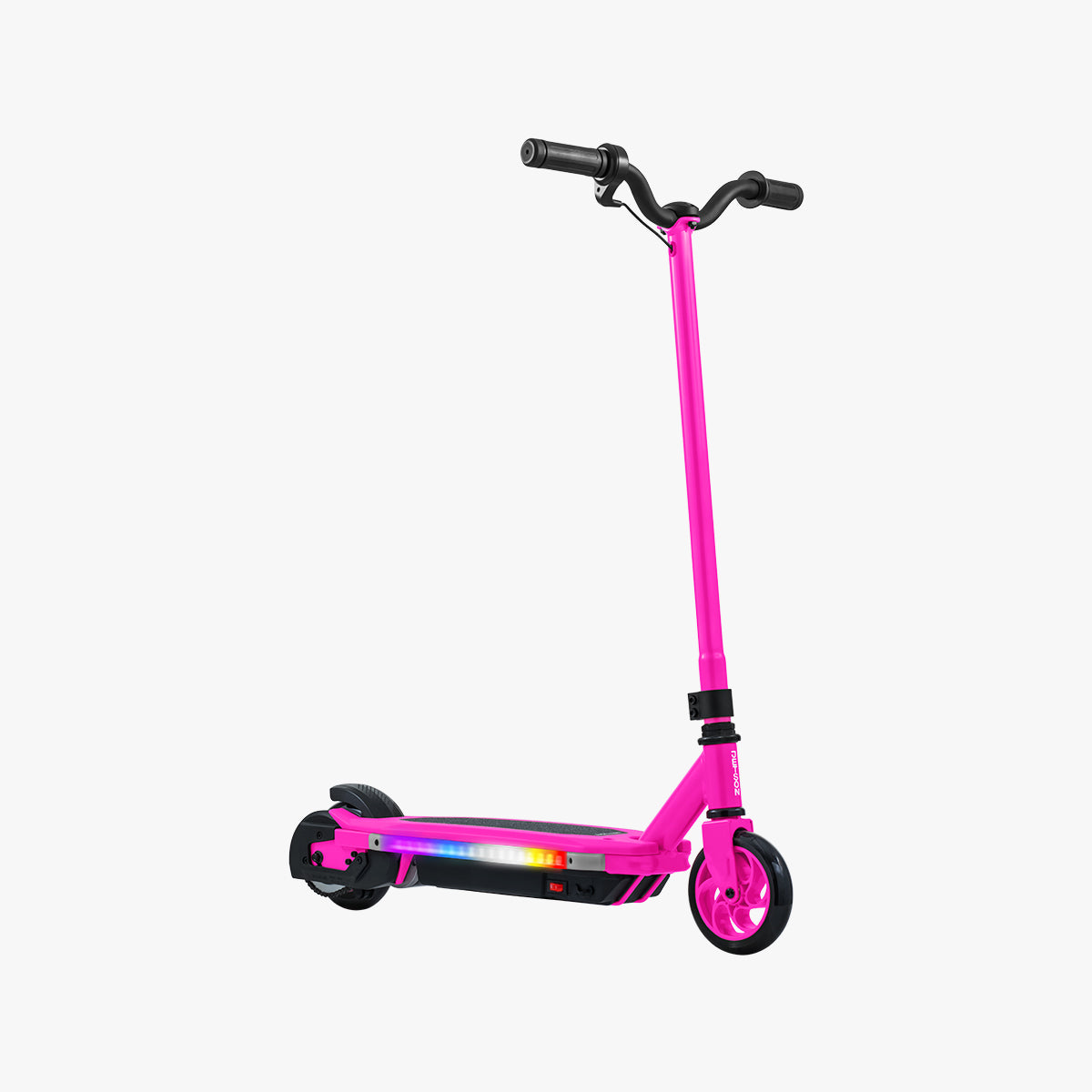 front angled view of the pink echo x electric scooter