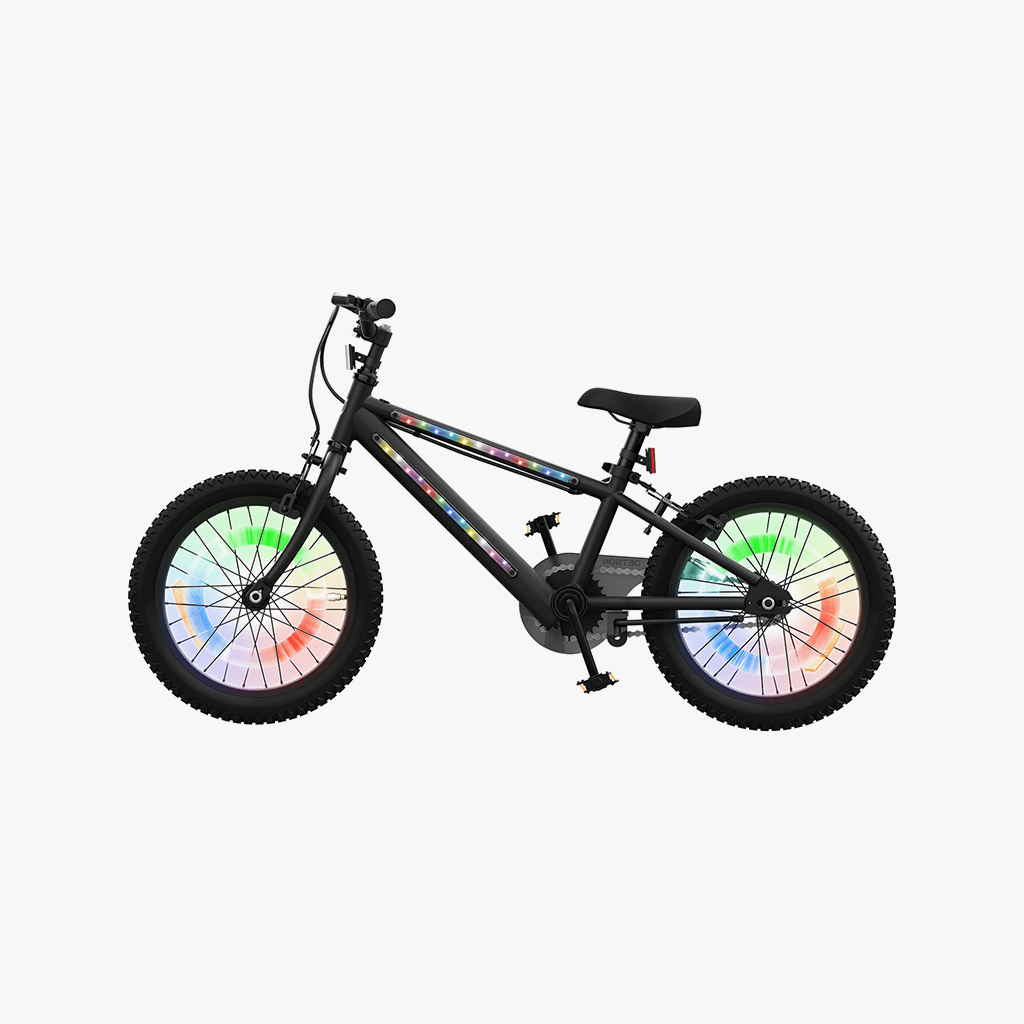 black light up bike facing left