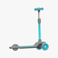 side view of the blue gleam kick scooter 