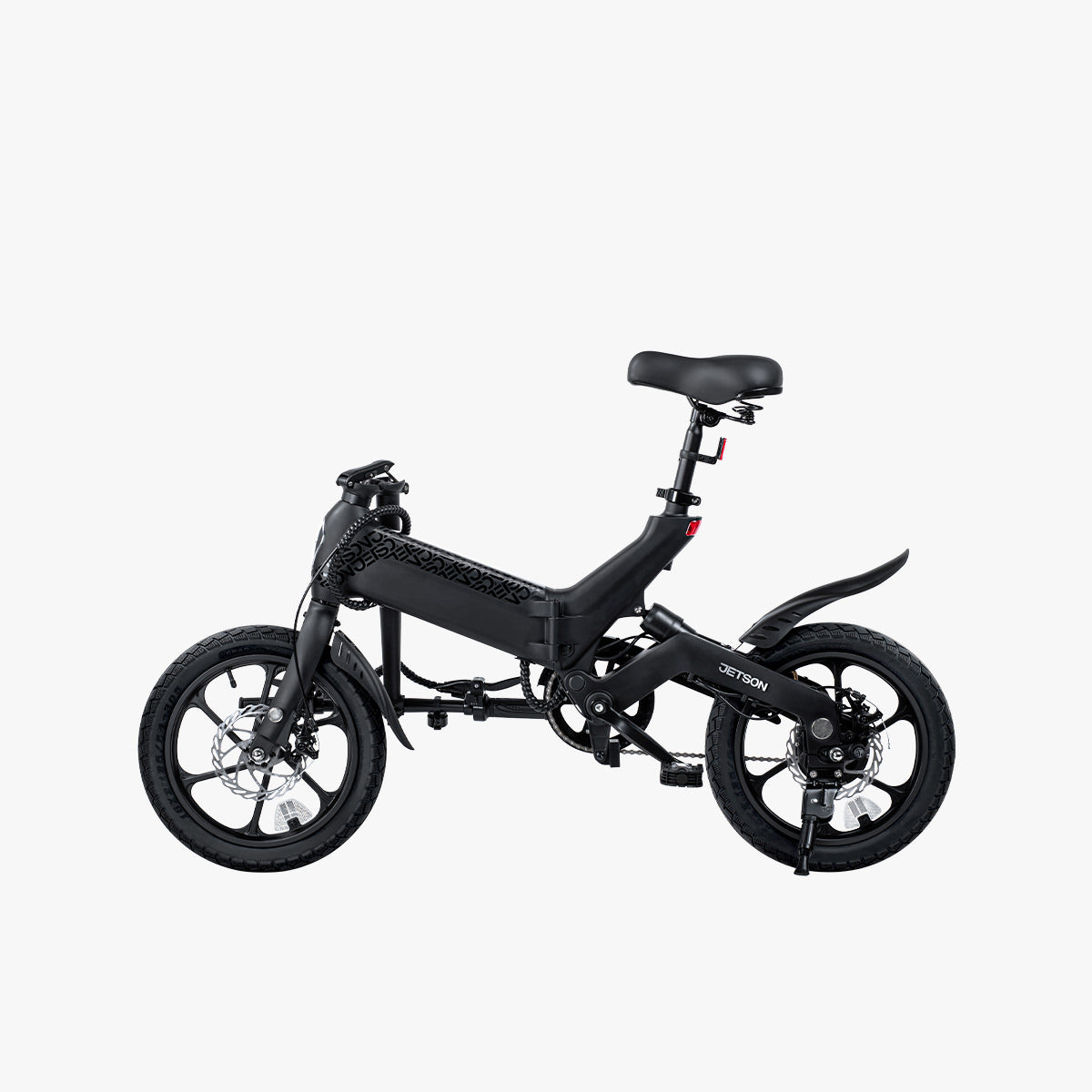 Haze electric bike facing left with front folded down