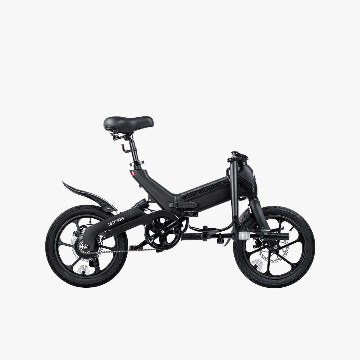 Haze electric bike facing right with front folded down