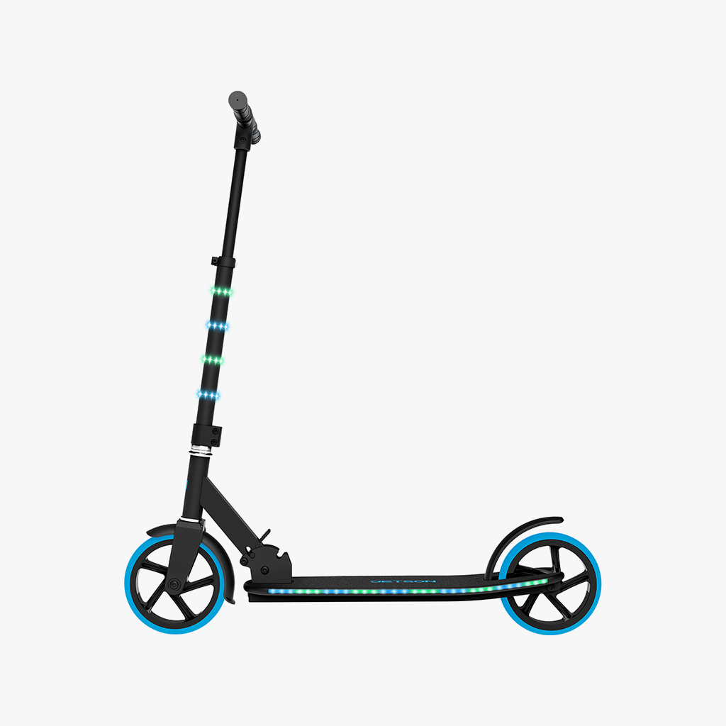blue helix scooter facing left