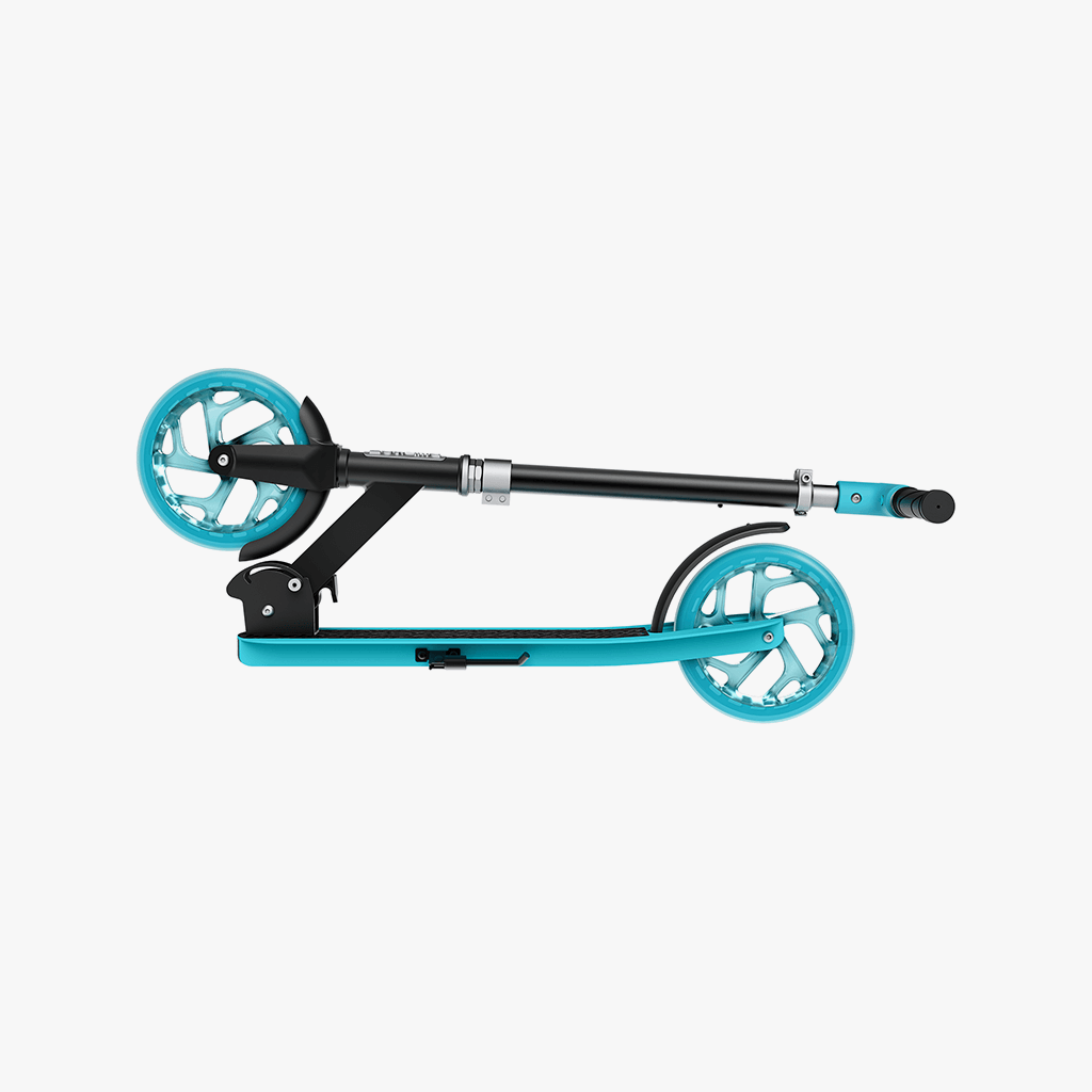 folded blue hex scooter