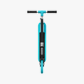 aerial view of folded blue hex scooter