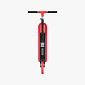 aerial view of the folded red hex scooter