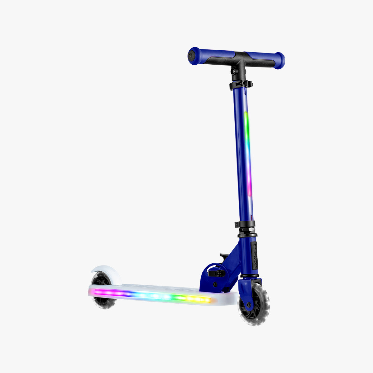 front angled view of the blue helio x kick scooter