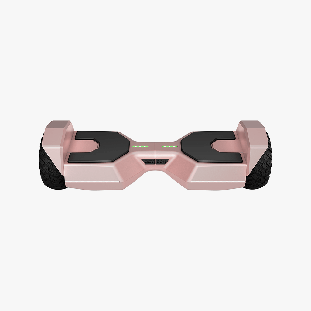 front view of rosegold impact hoverboard